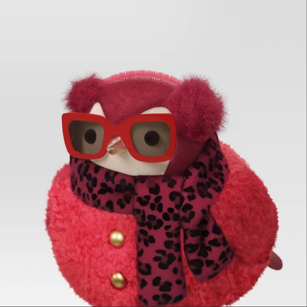 Target 2023 6.75" Feathery Friends "Ruby" Bird Leopard scarf fabric wondershop - Picture 10 of 11